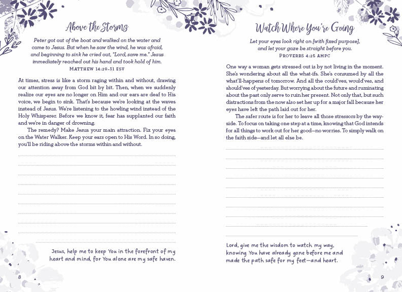 3 Minutes to A Less Stressed Life Devotional Journal