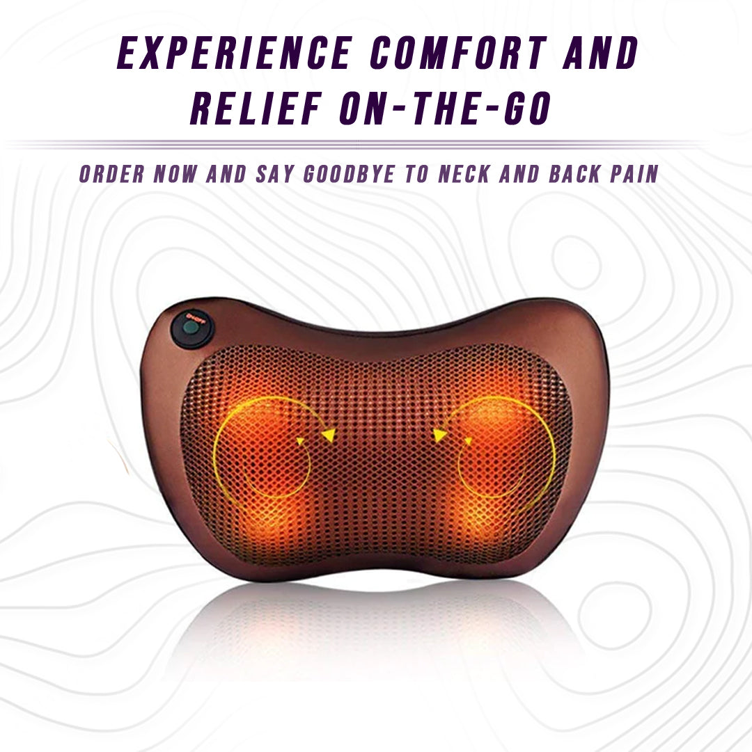 Heated Back & Neck Massage  Car Pillow