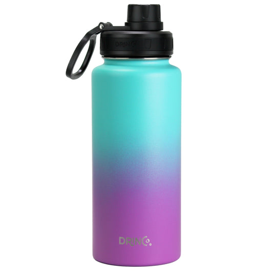 32oz Stainless Steel Water Bottle - Ombre Fuchsia Teal